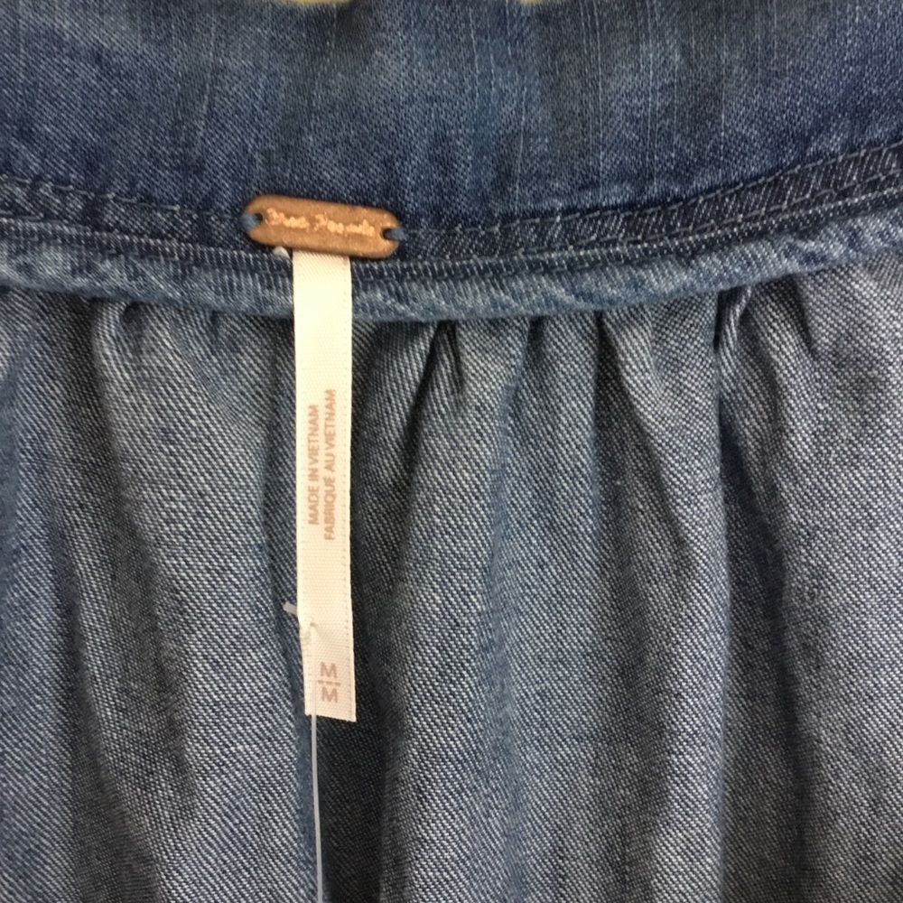 Free People Dark Wash County Line Romper - Picture 5 of 12